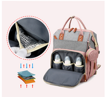 Load image into Gallery viewer, Multifunction Fashionable Large Capacity Travel Baby Bed Nappy Backpack - Tyche Ace