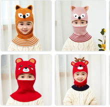 Load image into Gallery viewer, Animal Cartoon Windproof Winter Beanie Hats For Kids