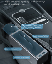 Load image into Gallery viewer, Car Metal Centre Console Seat Gap Storage Organiser With Dual USB Ports. freeshipping - Tyche Ace