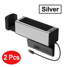 Load image into Gallery viewer, Car Metal Centre Console Seat Gap Storage Organiser With Dual USB Ports. freeshipping - Tyche Ace
