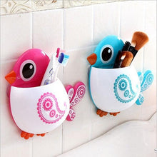 Load image into Gallery viewer, Cartoon Bird Design Suction Cup Toothbrush Toothpaste Holder freeshipping - Tyche Ace