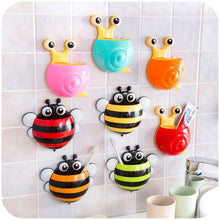 Load image into Gallery viewer, Cartoon Snail /Bee Design Suction Toothbrush Toothpaste Holders freeshipping - Tyche Ace