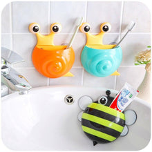 Load image into Gallery viewer, Cartoon Snail /Bee Design Suction Toothbrush Toothpaste Holders freeshipping - Tyche Ace