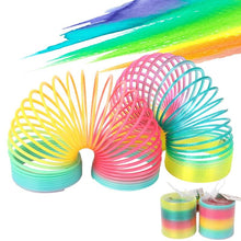 Load image into Gallery viewer, Children Early Development Rainbow Magic Bounce Plastic Coil Folding Toys freeshipping - Tyche Ace