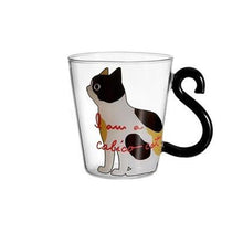Load image into Gallery viewer, Contemporary Black Cat Shape Image Glass Coffee Mug freeshipping - Tyche Ace