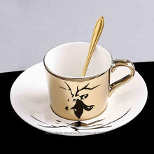 Load image into Gallery viewer, Creative Magical Animal Image Mirror Reflection Cup And Saucer freeshipping - Tyche Ace