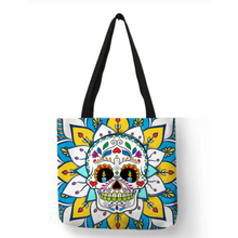 Load image into Gallery viewer, Eco Linen Crane Skull Tattoo Art Tote Shopping/Storage Bag freeshipping - Tyche Ace