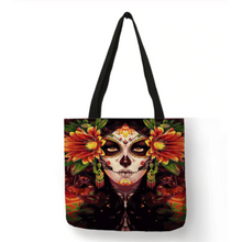 Load image into Gallery viewer, Eco Linen Crane Skull Tattoo Art Tote Shopping/Storage Bag freeshipping - Tyche Ace