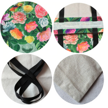 Load image into Gallery viewer, Eco Linen Crane Skull Tattoo Art Tote Shopping/Storage Bag freeshipping - Tyche Ace