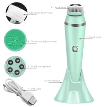 Load image into Gallery viewer, Face 4 In1 Waterproof Electric Deep Cleansing Spin Brush Pore Cleaner Makeup Remover freeshipping - Tyche Ace