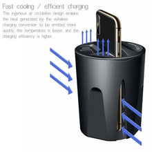 Load image into Gallery viewer, Fast Wireless Car Charger for iPhone and Cup Holder freeshipping - Tyche Ace
