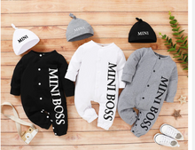 Load image into Gallery viewer, Long Sleeve Baby Rompers And Hat Set For Toddlers