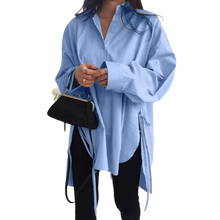 Load image into Gallery viewer, Women Asymmetrical Casual Long Sleeve Oversize Shirt - Tyche Ace