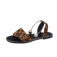 Load image into Gallery viewer, Women Beaded Pearl Open Toe Flat Sandals freeshipping - Tyche Ace