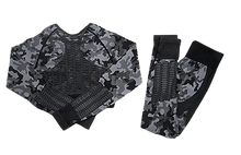 Load image into Gallery viewer, Women Seamless Camouflage Hollow-Out Gym Fitness Yoga Suit
