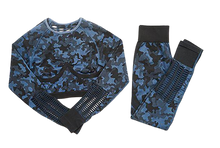 Load image into Gallery viewer, Women Seamless Camouflage Hollow-Out Gym Fitness Yoga Suit