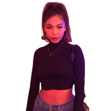 Load image into Gallery viewer, Sexy Backless Cotton Hollow Out Bandage Long Sleeve Knitted Top