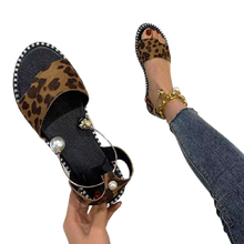 Load image into Gallery viewer, Women Beaded Pearl Open Toe Flat Sandals freeshipping - Tyche Ace