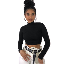 Load image into Gallery viewer, Sexy Backless Cotton Hollow Out Bandage Long Sleeve Knitted Top