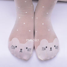 Load image into Gallery viewer, Girls Cute Cat Cartoon Character Sheer Thin Stockings freeshipping - Tyche Ace