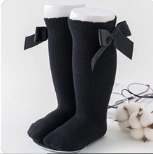 Load image into Gallery viewer, Girls Soft Cotton Big Bow Lace Knee High Long Socks freeshipping - Tyche Ace