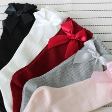 Load image into Gallery viewer, Girls Soft Cotton Big Bow Lace Knee High Long Socks freeshipping - Tyche Ace
