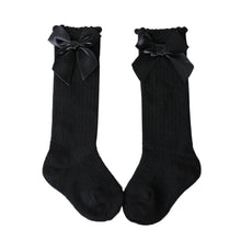 Load image into Gallery viewer, Girls Soft Cotton Big Bow Lace Knee High Long Socks freeshipping - Tyche Ace