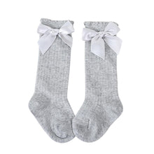 Load image into Gallery viewer, Girls Soft Cotton Big Bow Lace Knee High Long Socks freeshipping - Tyche Ace