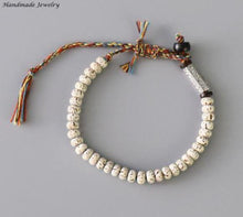 Load image into Gallery viewer, Handmade Tibetan Buddhist Braided Cotton Natural Bodhi Seeds Bracelet freeshipping - Tyche Ace