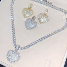 Load image into Gallery viewer, Heart Pendant Choker Cubic Zirconia CZ Stone Heart Charm Necklace freeshipping - Tyche Ace