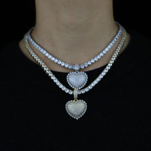 Load image into Gallery viewer, Heart Pendant Choker Cubic Zirconia CZ Stone Heart Charm Necklace freeshipping - Tyche Ace