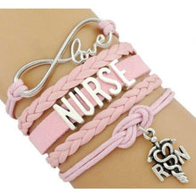 Load image into Gallery viewer, Infinity Love Nursing RN Registered Nurse Leather Wrap Bracelets freeshipping - Tyche Ace