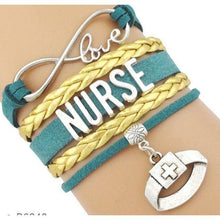 Load image into Gallery viewer, Infinity Love Nursing RN Registered Nurse Leather Wrap Bracelets freeshipping - Tyche Ace