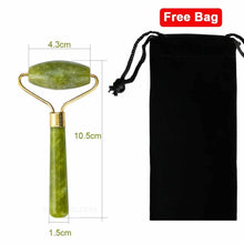 Load image into Gallery viewer, Jade Facial Skin Massagers Roller Set and Storage Bag freeshipping - Tyche Ace