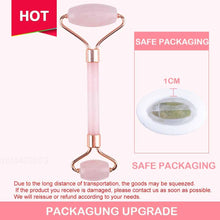 Load image into Gallery viewer, Jade Stone Quartz Natural Crystal Stone Facial Skin Care Massage Set freeshipping - Tyche Ace
