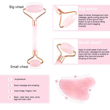 Load image into Gallery viewer, Jade Stone Quartz Natural Crystal Stone Facial Skin Care Massage Set freeshipping - Tyche Ace