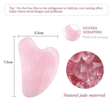Load image into Gallery viewer, Jade Stone Quartz Natural Crystal Stone Facial Skin Care Massage Set freeshipping - Tyche Ace