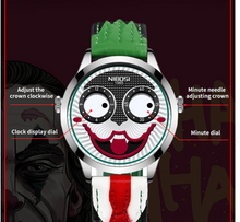 Load image into Gallery viewer, Men Creative Big Dial Joker Design Quartz Leather Wrist Watch