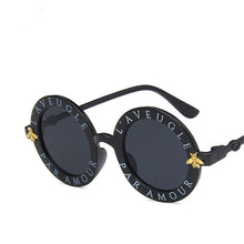 Load image into Gallery viewer, Kids Girls Round Frame Gold bee Summer Sunglasses freeshipping - Tyche Ace
