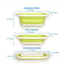 Load image into Gallery viewer, Kitchen 3 In 1 Multifunctional Collapsible Foldable Vegetable Basket Chopping Board freeshipping - Tyche Ace