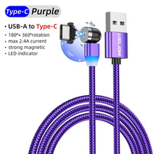 Load image into Gallery viewer, LED 540 Rotation Magnetic USB Fast Micro Cable Charger freeshipping - Tyche Ace