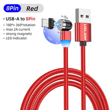 Load image into Gallery viewer, LED 540 Rotation Magnetic USB Fast Micro Cable Charger freeshipping - Tyche Ace