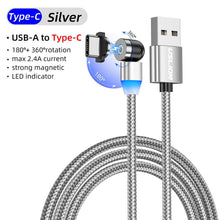 Load image into Gallery viewer, LED 540 Rotation Magnetic USB Fast Micro Cable Charger freeshipping - Tyche Ace