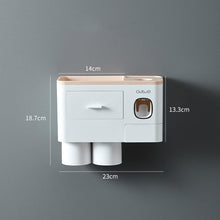 Load image into Gallery viewer, Magnetic Automatic Toothbrush Bathroom Accessories Holder & Toothpaste Dispenser freeshipping - Tyche Ace