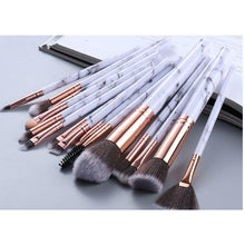 Load image into Gallery viewer, Marble Effect Make Up Brush Set freeshipping - Tyche Ace