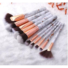 Load image into Gallery viewer, Marble Effect Make Up Brush Set freeshipping - Tyche Ace