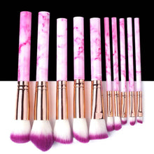 Load image into Gallery viewer, Marble Makeup Natural Wool Fibre Hair Brush Set Kit freeshipping - Tyche Ace