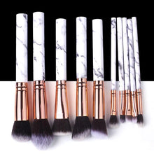 Load image into Gallery viewer, Marble Makeup Natural Wool Fibre Hair Brush Set Kit freeshipping - Tyche Ace