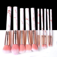 Load image into Gallery viewer, Marble Makeup Natural Wool Fibre Hair Brush Set Kit freeshipping - Tyche Ace