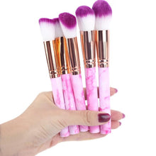 Load image into Gallery viewer, Marble Makeup Natural Wool Fibre Hair Brush Set Kit freeshipping - Tyche Ace